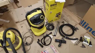 Строительный пылесос Karcher WD6, рестайлинг 2022г, краткий обзор