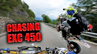 CHASING SUPERMOTO RIDER (BEASTMODE !!) - KTM EXC 450