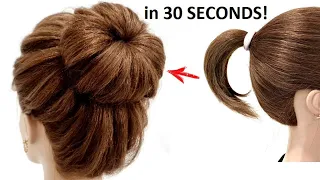 3 ПУЧКА НА КОРОТКИЕ ВОЛОСЫ ЗА СЕКУНД. 3 BUNS FOR SHORT HAIR IN SECONDS.