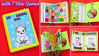 7 Paper Games in a Book/DIY Cute & Funny Paper Games/How to make Easy Gaming Book/Paper Game Book