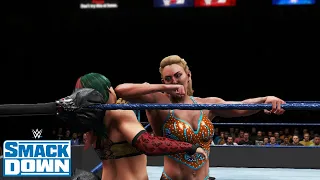 WWE 2K20 SMACKDOWN ASUKA VS CHARLOTTE FLAIR  (BIANCA BELAIR AT RINGSIDE)