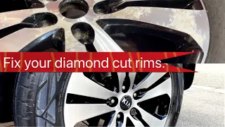 DIY refurb on a diamond cut alloy wheel