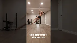 Spin-pole flare to chopstick sit