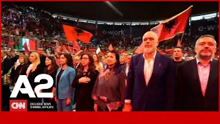 Turi i Ramës me shqiptarët në Milano, këndohet himni kombëtar i Shqipërisë dhe Italisë