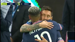 Messi debut with psg vs Reims