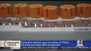 Canadian Doctors Say 1 Dose Of Pfizer Vaccine Providers 90% Protection