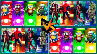 Tiles Hop Battle - Ironman vs Spiderman vs Deadpool vs Hulk vs Minions Avengers Superheroes Team