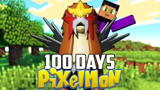 I Spent 100 days in Minecraft Pixelmon mod