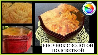 Шкатулка ЗОЛОТЫЕ РОЗЫ