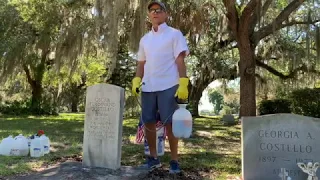WET & FORGET Cleans Veteran Headstones