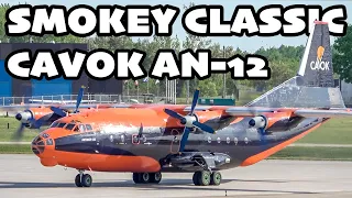 57 YEAR OLD SOVIET CLASSIC!! CAVOK Air Antonov AN-12B incredible action in Montreal (YMX/CYMX)