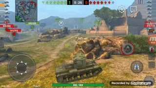 Нуб На КВ-2! ТАЩИТ!!!! World of Tanks Blits.