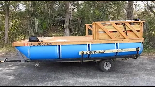 My Cheap Homemade Pontoon Boat Build #2