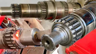 Impressive Repair of Loose Bearing Size of Gear Main Shaft || Restoration Transmission Main Shaft