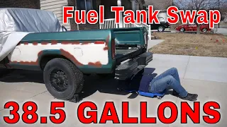 Ep.53 1979 Ford F250 Restoration - New 38 Gallon Fuel Tank painted and old tank ready to come out