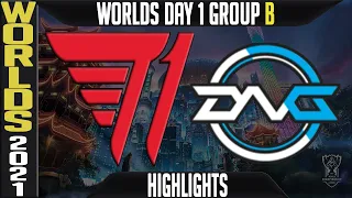 T1 vs DFM Highlights | Worlds 2021 Day 1 Group B | T1 vs Detonation FocusMe