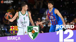 Barca wins big to stay first! | Round 12, Highlights | Turkish Airlines EuroLeague