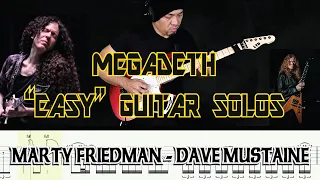 MEGADETH "EASY" GUITAR SOLOS with Tabs