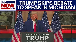 Trump speaks in Michigan instead of attending Republican debate | LiveNOW from FOX