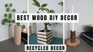 THE BEST DIY DECOR IDEAS USING WOOD AND RECYCLED MATERIALS (Economic and Easy)