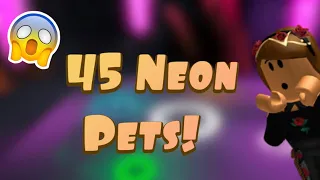 My Neon Pet Collection in Adoptme! | Roblox Adoptme