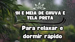 Uma hora de som de chuva e tela preta