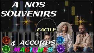 Apprendre la chanson "A nos souvenirs" avec les 4 accords magiques (Piano facile pour débuter)