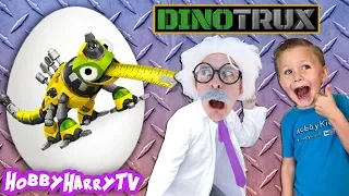 Giant DINOTRUX Surprise Egg + HobbyKids Meet HobbyHarry on HobbyHarryTV