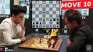 Levon Aronian thinks for more than a Minute on move 10 | Jakhongir vs Aronian | Satty Zhuldyz Blitz