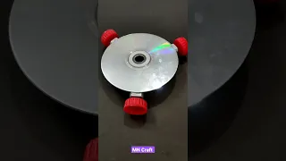 crafts ideas powerful Auto Run dc motor Recycle CD Disc car toy unique project #short DIY life hack