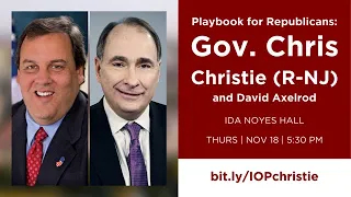 Playbook for Republicans: Gov. Chris Christie and David Axelrod