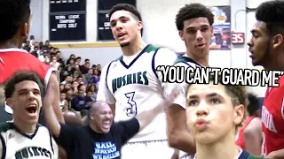 Lonzo Ball: "YOU CAN'T GUARD ME!" LiAngelo Talking TRASH & LaMelo CRAZY JELLY at 14!