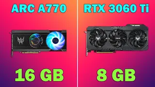 ARC A770 vs RTX 3060 Ti Gaming Test 1440p