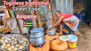 Traditional African street food tour Asigame lomé Togo West Africa.