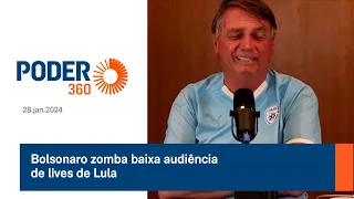 Bolsonaro zomba baixa audiência de lives de Lula