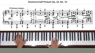 Rachmaninoff Prelude in B minor Op. 32, No. 10 Piano Tutorial