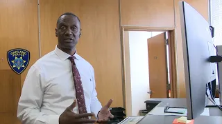 Here's a look at new Oakland Police Chief Floyd Mitchell's 1st day on the job