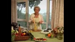 Бибидук-теплый салат из баклажанов и курицы