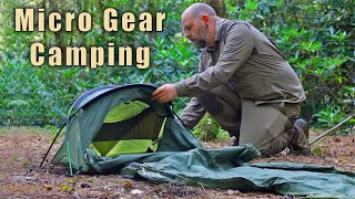 Micro Camping Set up - Overnighter with Campfire Meat Feast