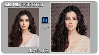 Hard Poly Photo Effect Photoshop Tutorial in 2 Minutes | Photoshop Manipulation Tutorials