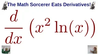 Larson Calculus 5.1 #48: Differentiate y = x^2*ln(x) using the Product Rule