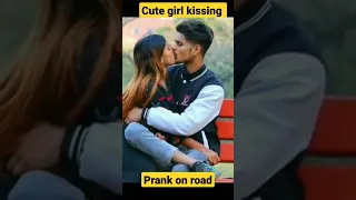 real lip kiss prank on cute girlfriend 😍#shorts #short #ytshorts@couplerajput4901@Ansh__Rajput