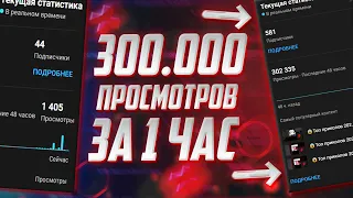 КАК НАБРАТЬ 300К ПРОСМОТРОВ в youtube ЗА 1 ЧАС! Как раскрутить канал на YOUTUBE