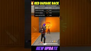 NEW UPDATE|| RED DAMAGE IS BACK 👿🔥|| #freefire #shorts