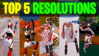 TOP 5 BEST STRETCHED RESOLUTIONS In Fortnite Chapter 4! - 🔨GET MAX FPS & LESS INPUT DELAY🔨