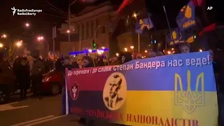 Ukrainian Nationalists Honor Controversial WWII-Era Leader