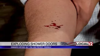 The dangers of exploding glass shower doors