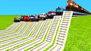 🔟 HIGH SPEED TRAINS CROSSING ON BIG HIGH RISKY & HIGH RISKY RAILWAY TRACKS|Train Simulator|Raikworks