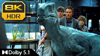 8K HDR | Velociraptors Defend Chris Pratt (Jurassic World) | Dolby 5.1