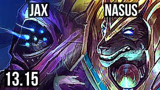 JAX vs NASUS (TOP) | 7/0/2, Quadra, 1.3M mastery, Godlike | NA Master | 13.15